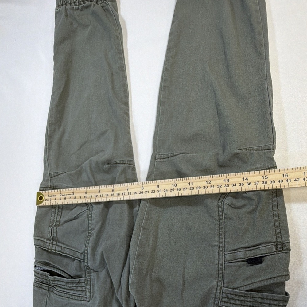 Wrangler Boys Green Solid Cargo Jogger Pants Drawstring Elastic Waist 12 - Picture 2 of 13